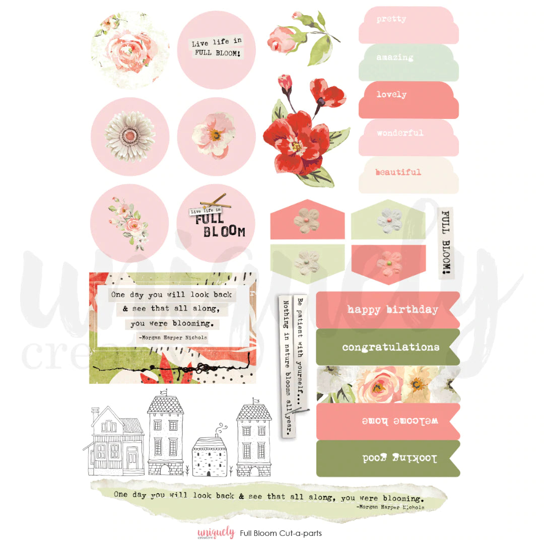 Uniquely Creative -Full Bloom Cut-a-part sheet