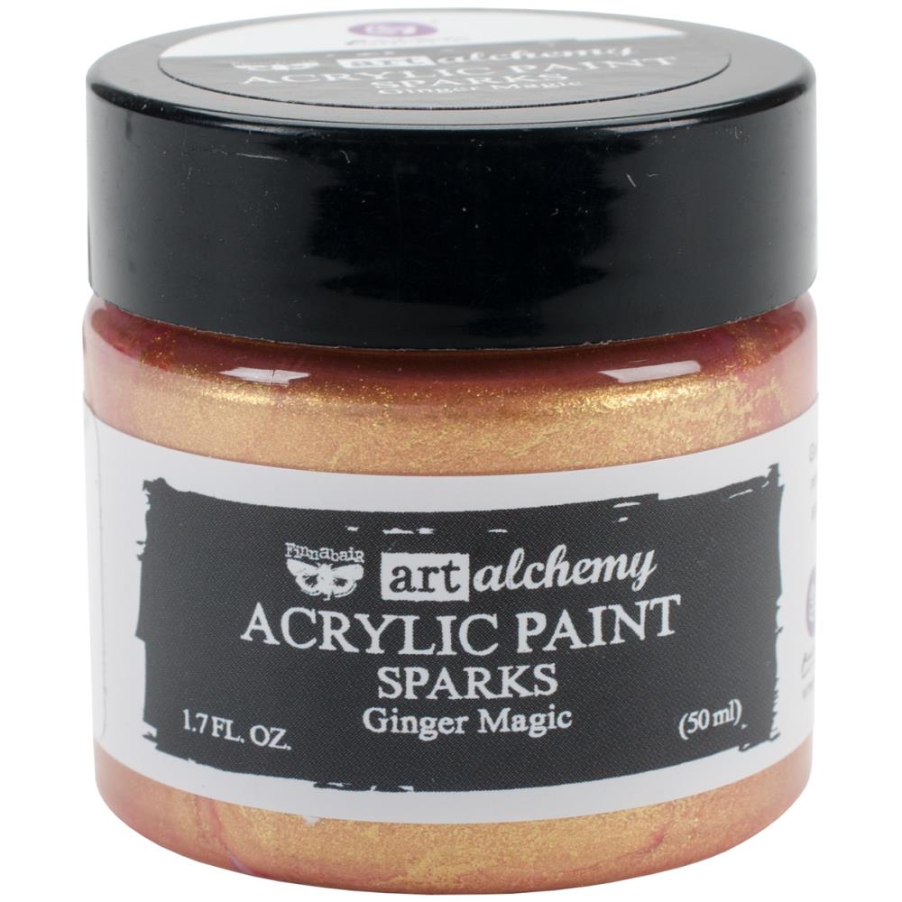 Finnabair Art Alchemy Sparks Acrylic Paint- Ginger Magic