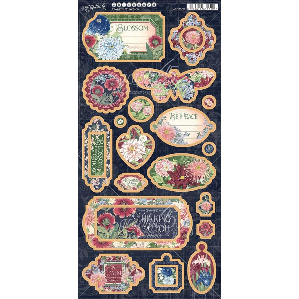 Graphic 45 - Chipboard Die-Cuts - Blossom