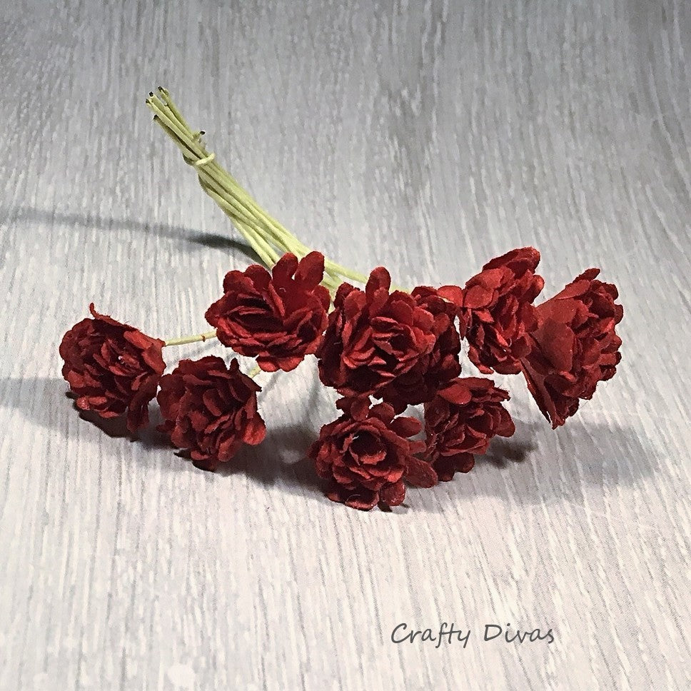 Mulberry Gypsophila Flowers - Red