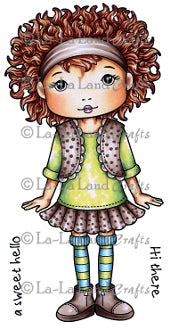 La La Land- Hello Molli (with Sentiments) Rubber Stamp