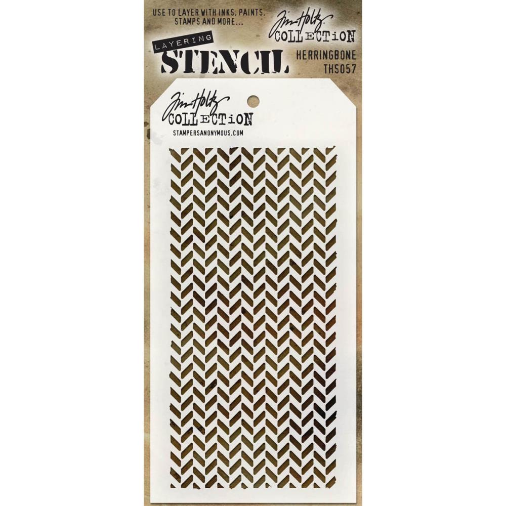 Tim Holtz - Layering Stencil - Herringbone