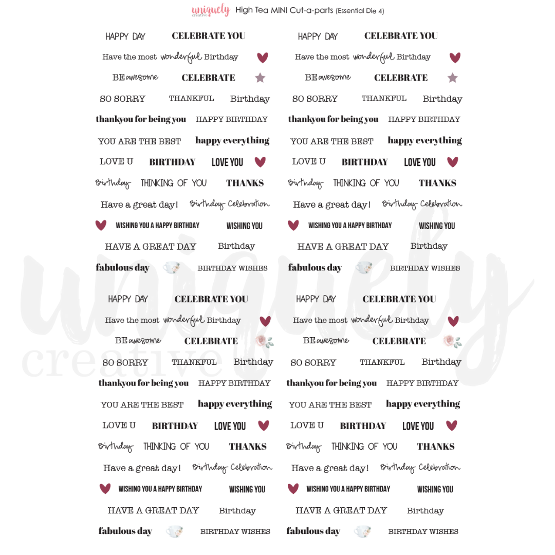 HIGH TEA CUT-A-PART SHEET MINI