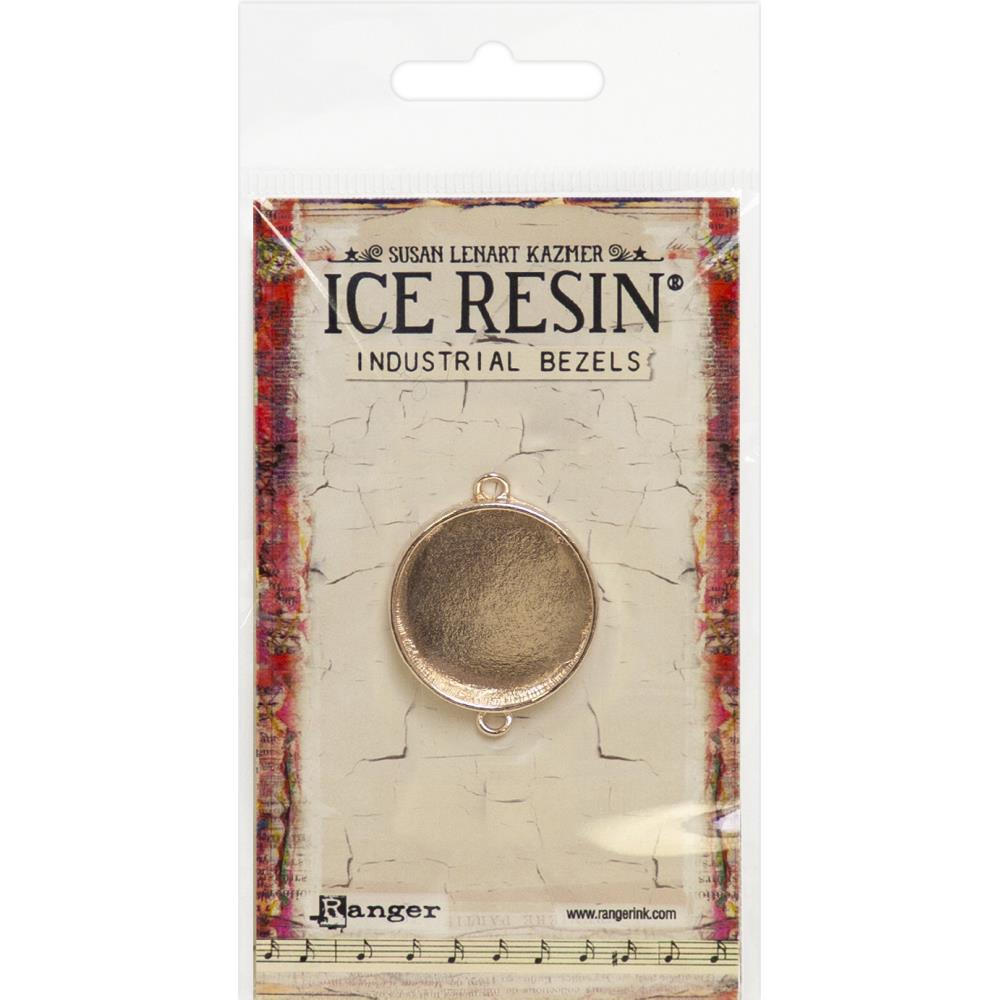 Ice Resin Industrial Bezel Collection - Rose Gold Circles - Medium