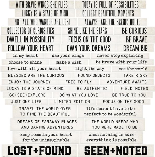 Idea-Ology Chipboard Quote Chips - Theories