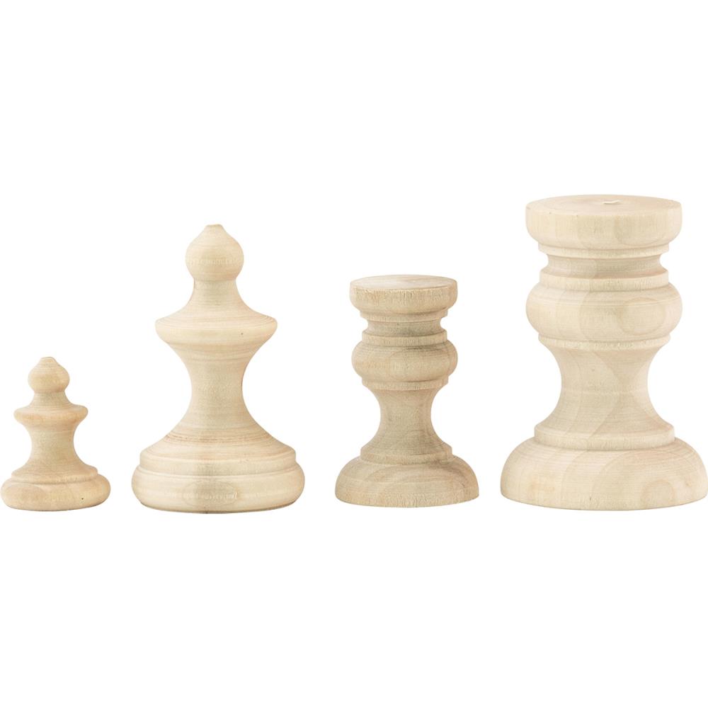 Idea-Ology Wooden Vignette - Finial Set 4/Pkg