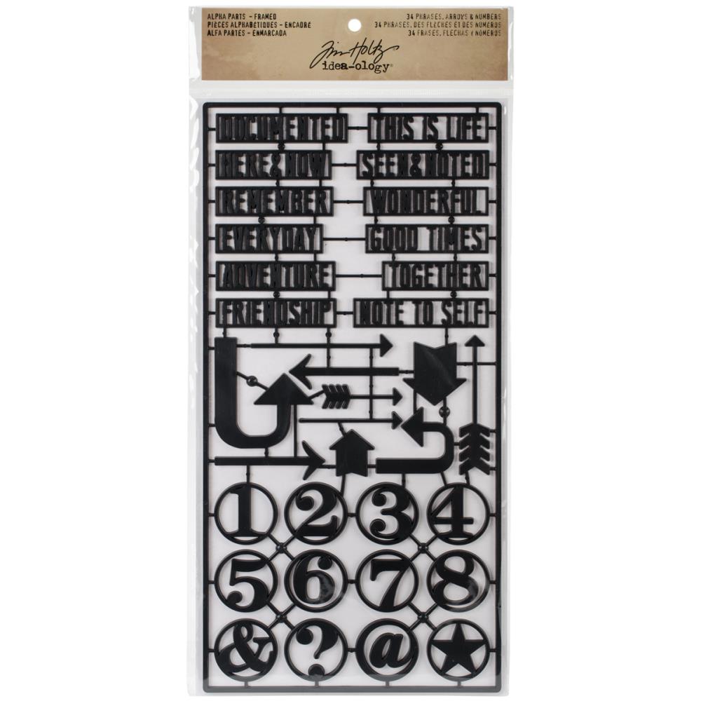 Idea-Ology Alpha Parts- FRAMED .625" To 2.25" 34/Pkg