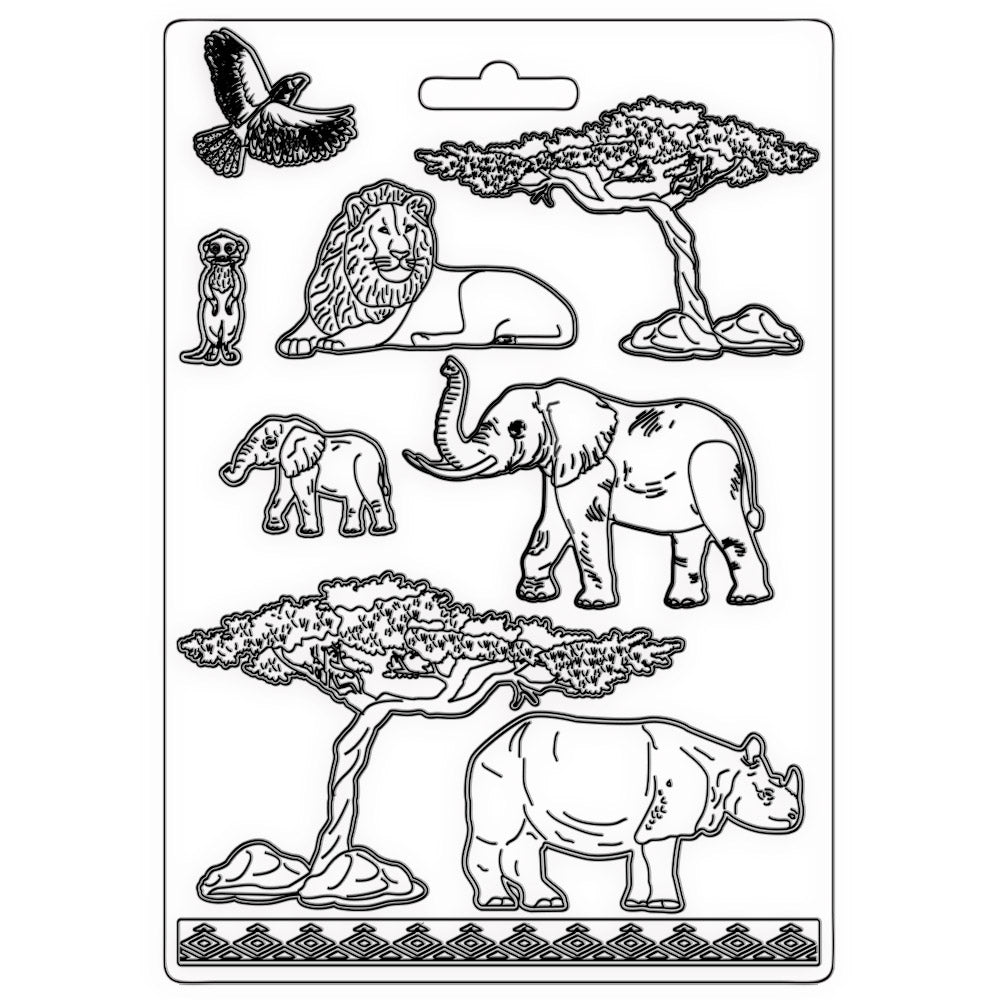 Stamperia Soft Maxi Mould - Savana Elements