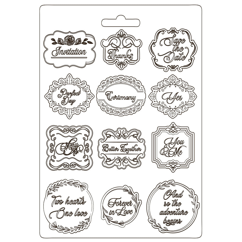 Stamperia Soft Maxi Mould - Plates - You & Me