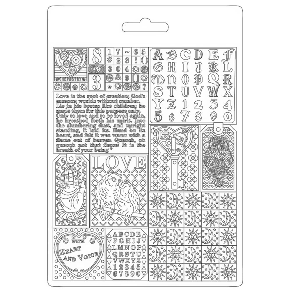 Stamperia Texture Impressions Mould - Alchemy - Patchwork