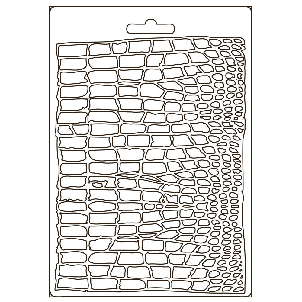 Stamperia Texture Impressions Mould - Savana Crocodile Pattern