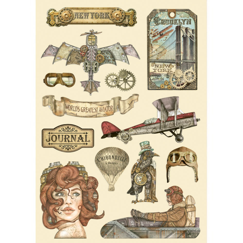 Stamperia Wooden Shapes A5 - Sir Vagabond Aviatior