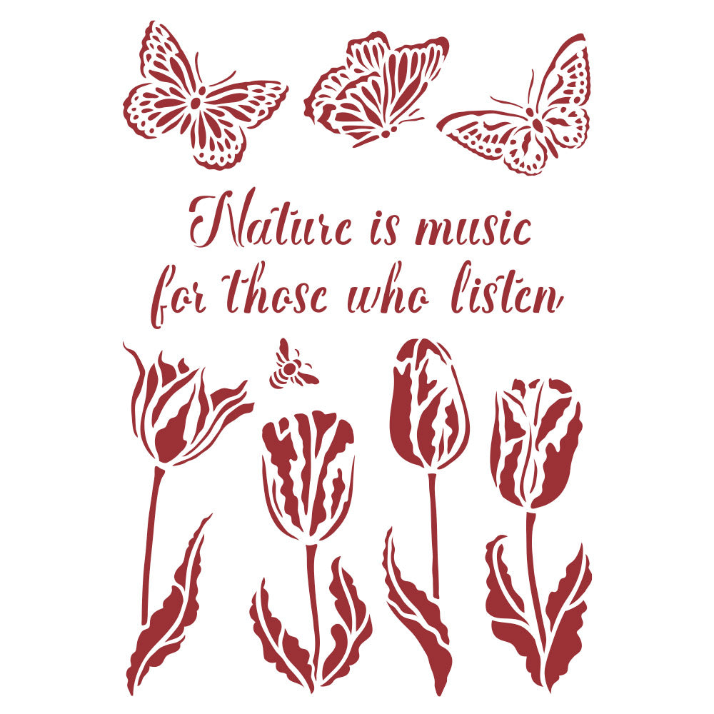 Stamperia Stencil - Garden House Tulips