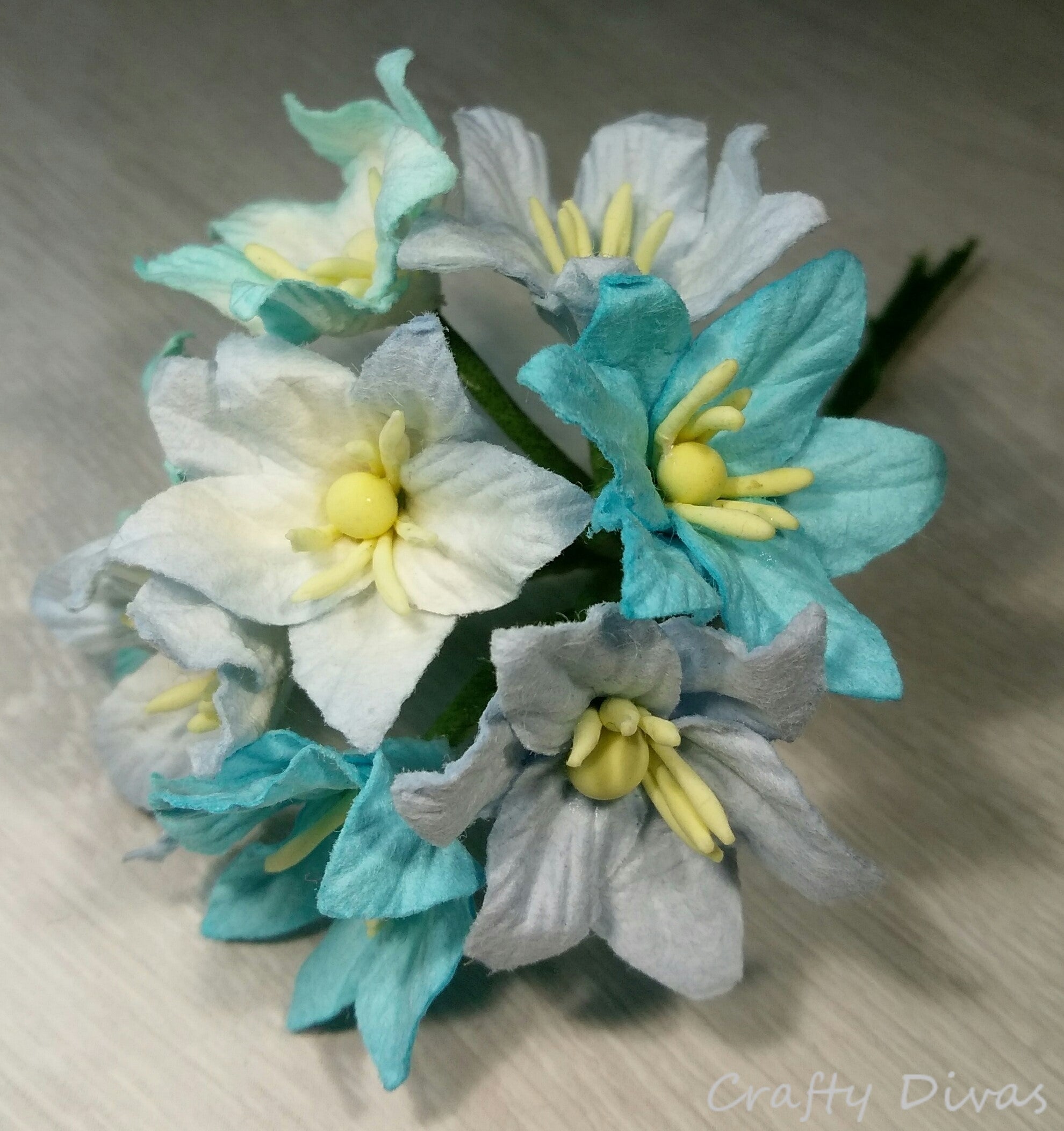 Mulberry Lily Flowers- Shades of Blue