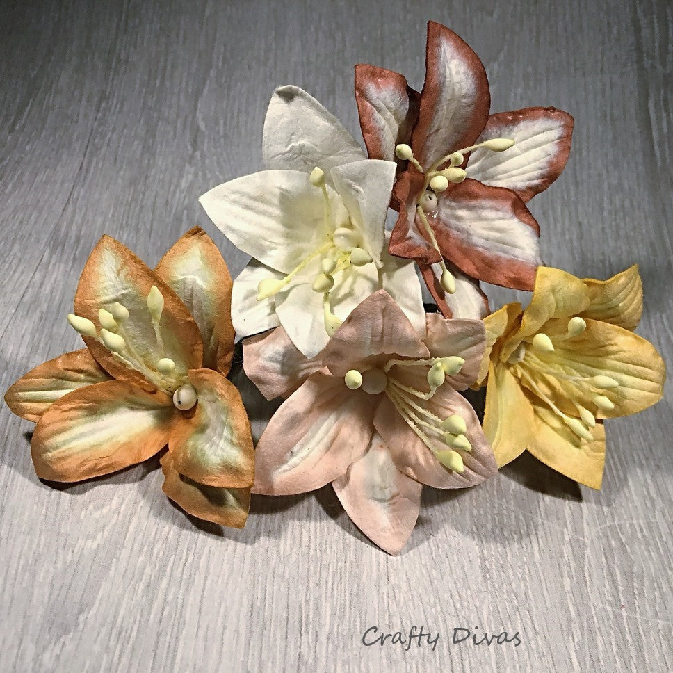 Mulberry Lily Flowers Large - Earthly Shades