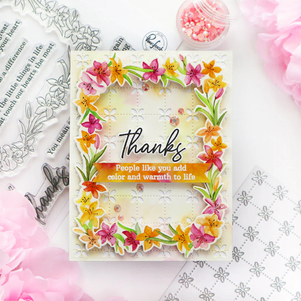 Pinkfresh Studio Clear Stamp Set - Lily Frame
