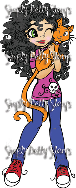 Teen Scene- London rubber stamp