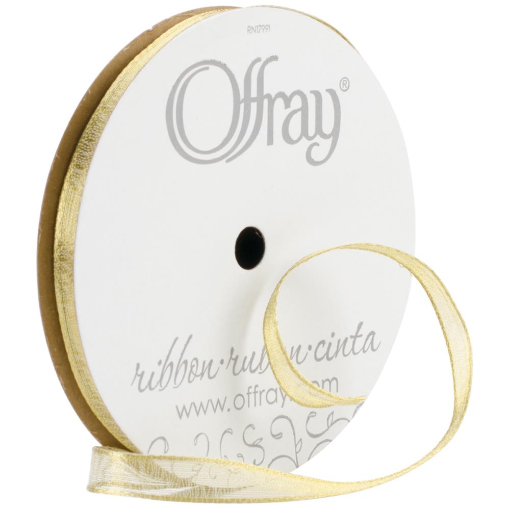Magic Wand Wire Edged Ribbon 3/8"- Gold