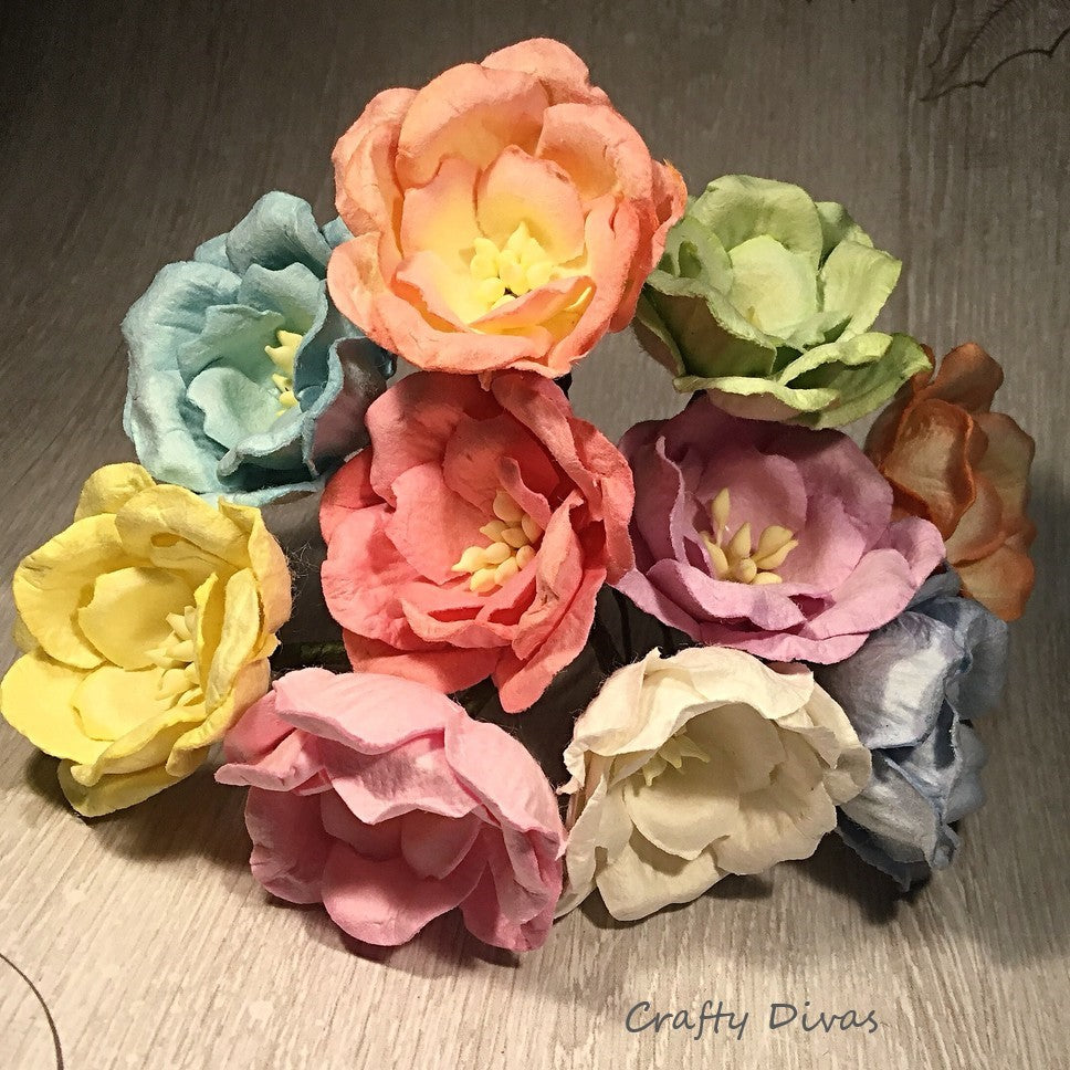 Mulberry Magnolia Flowers- Pastel Bunch