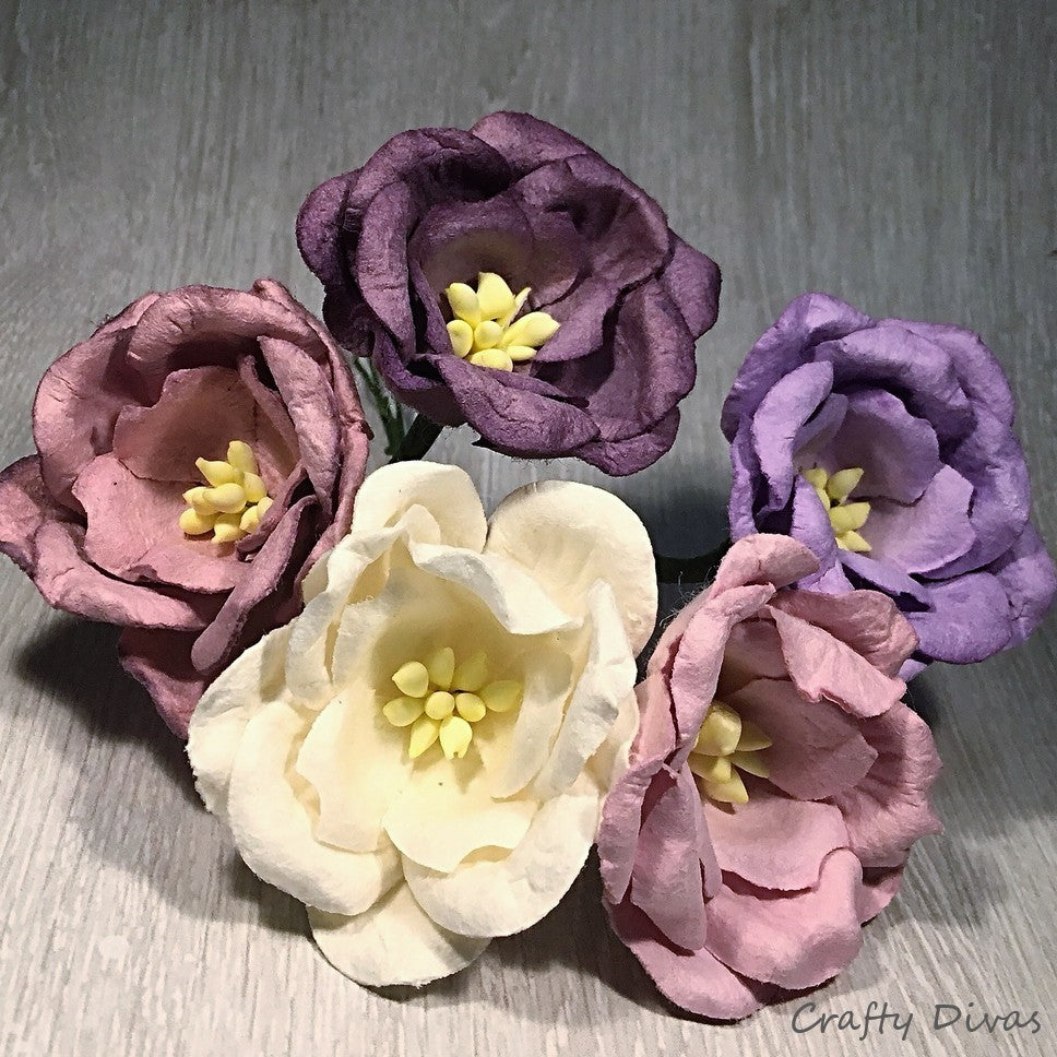 Mulberry Magnolia Flowers- Shades of Purple