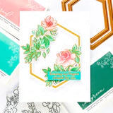 Pinkfresh Studio Stencils - Rainbow Floral Layering