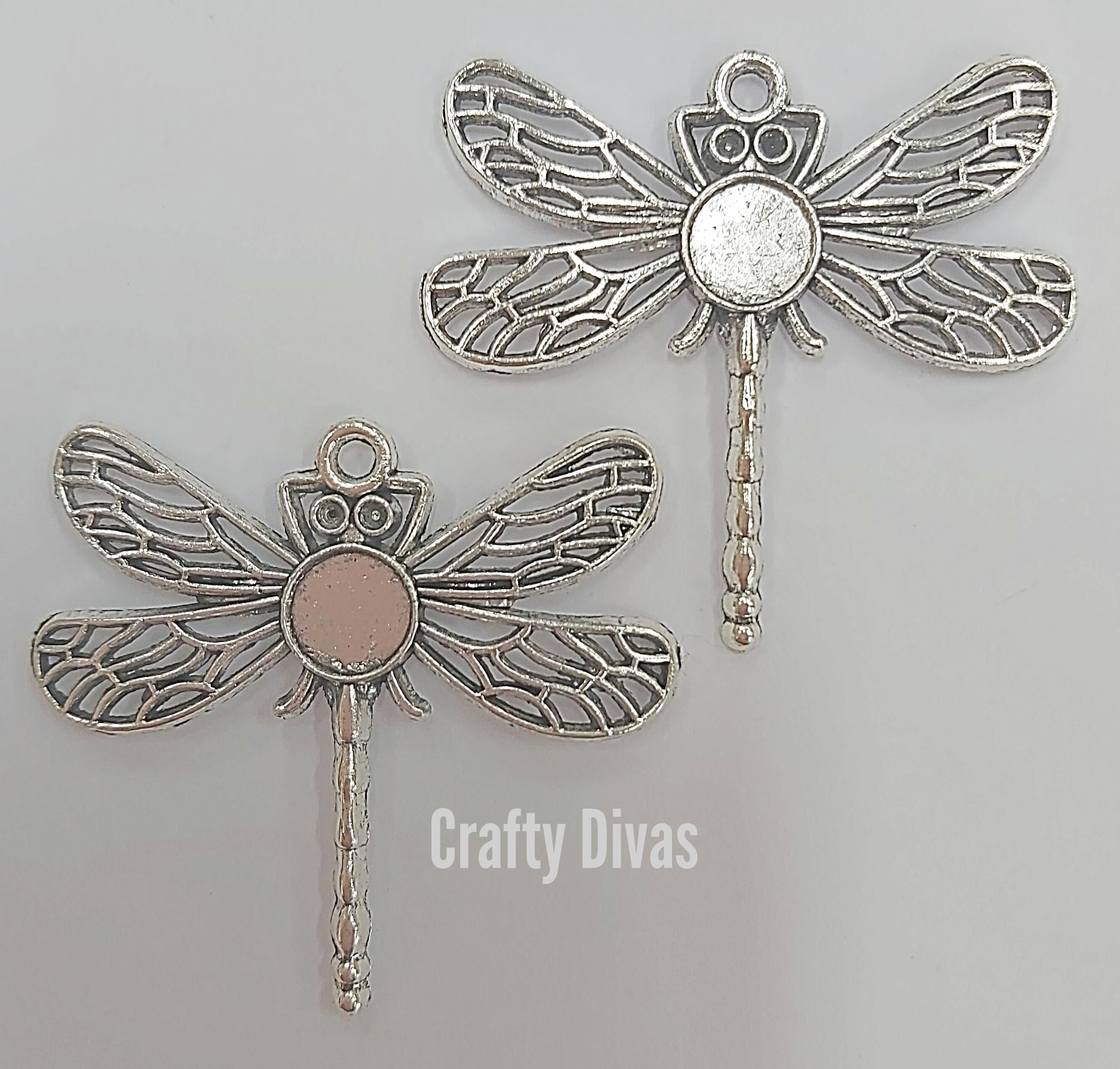 Metal Findings - Antique Silver Dragonflies