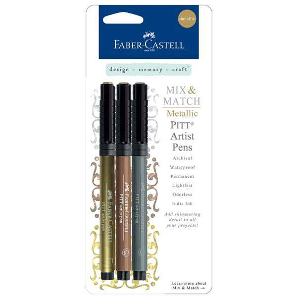 Metallic PITT Artist Pens 3ct- Classic