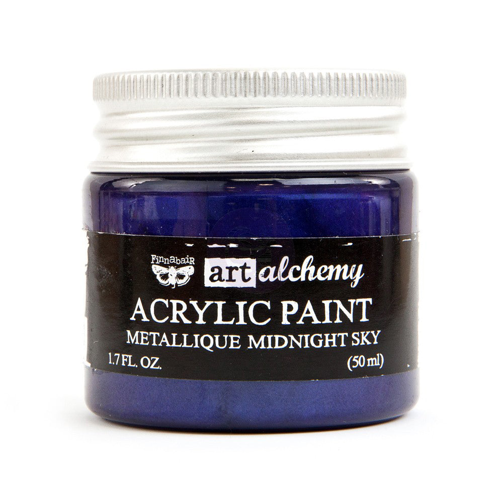 Finnabair Art Alchemy Acrylic Paint - Metallique Midnight Sky