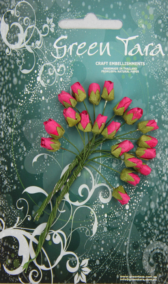 Mini Rosebuds - Hot Pink