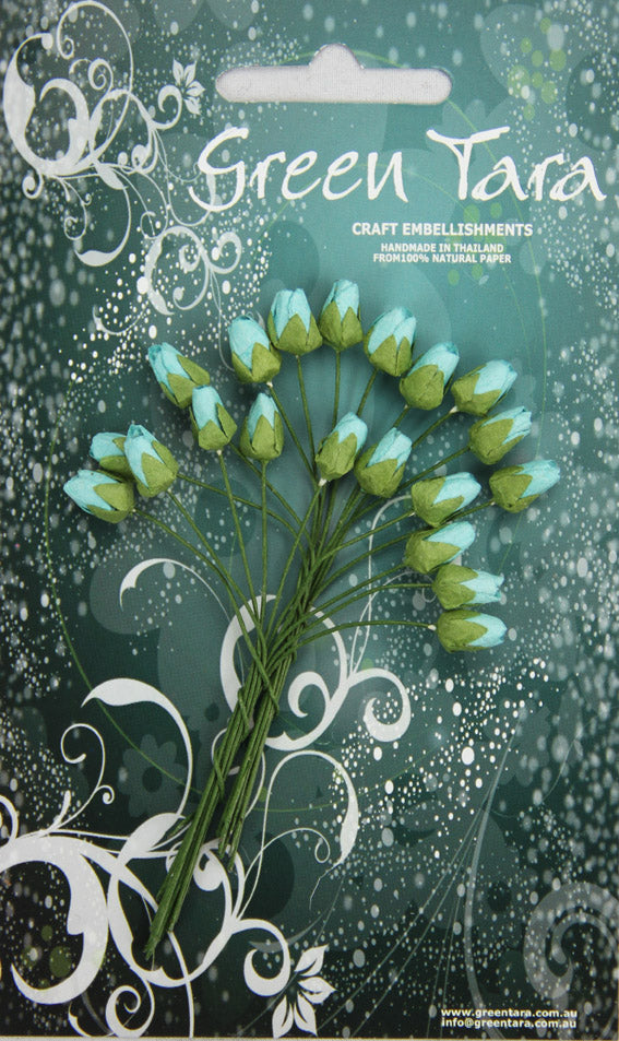 Mini Rosebuds - Turquoise