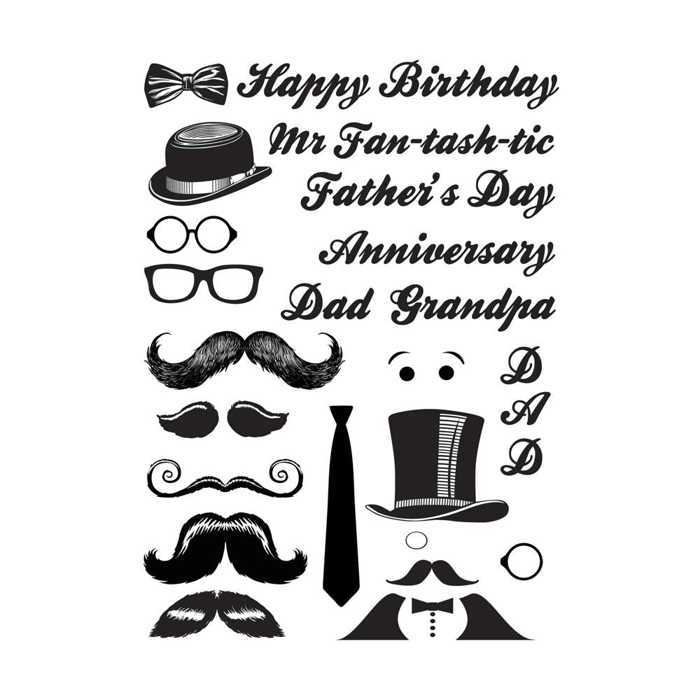 IndigoBlu Cling Mounted Stamp- Mr. Fan-Tash-Tic