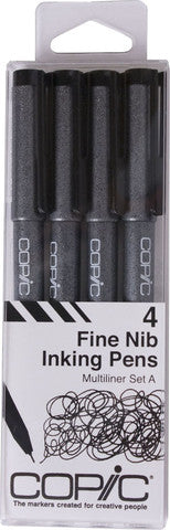Copic- Multiliner Set A- Black- 4pcs