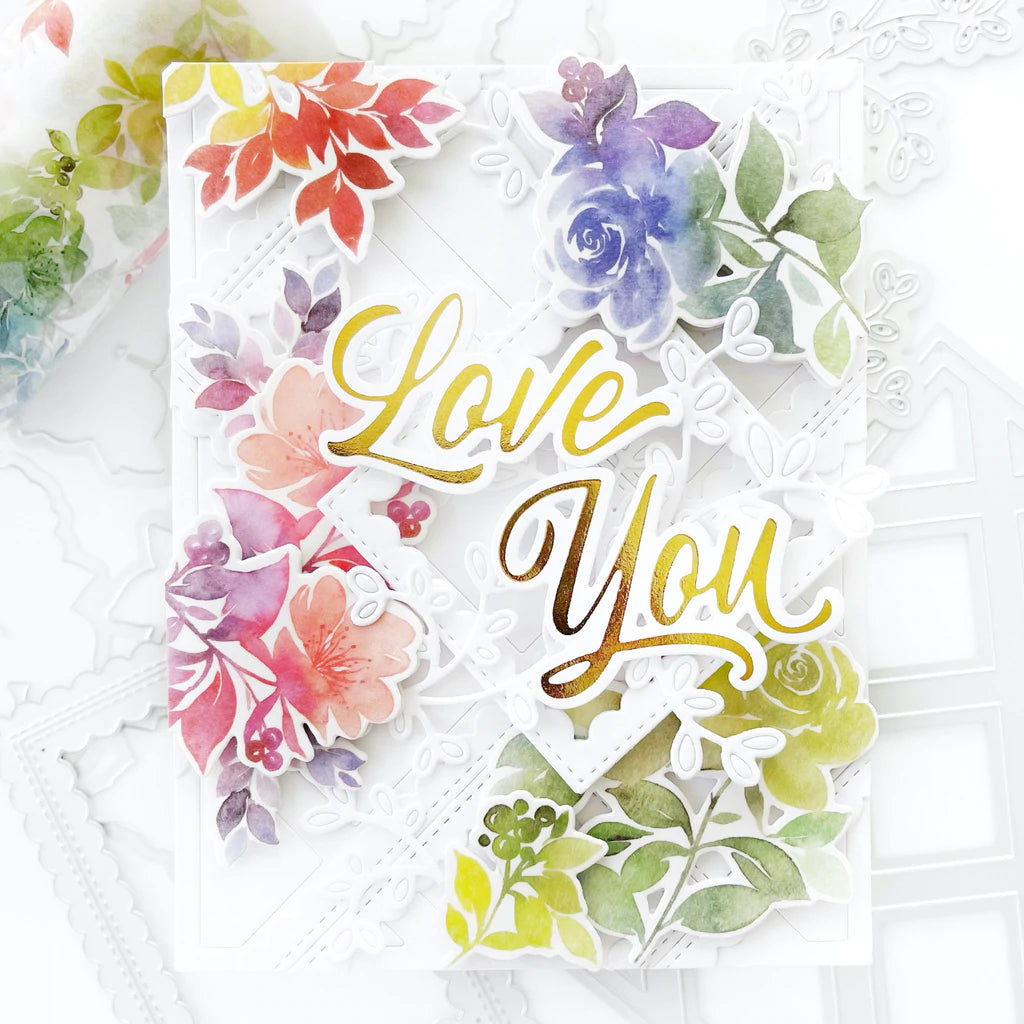 Pinkfresh Studio Die - Rainbow Floral