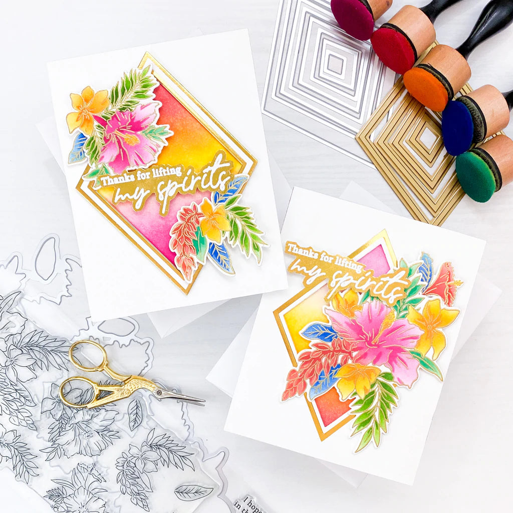 Pinkfresh Studio Stencils - Hibiscus Layering