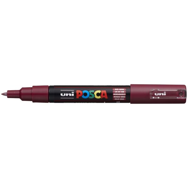POSCA 1M Extra Fine Tip 0.7mm - Red Wine