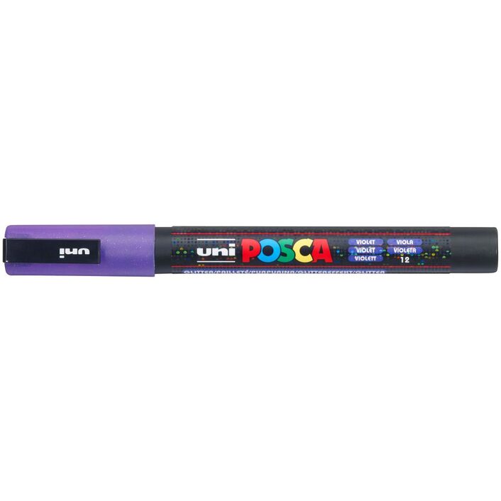 POSCA 3M Fine Bullet Tip Pen - Glitter Violet