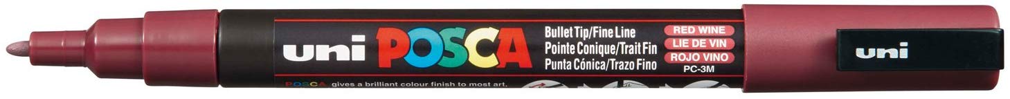POSCA 3M Fine Bullet Tip Pen - Red Wine