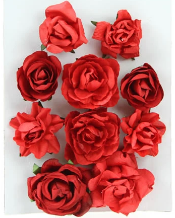 Paper Blooms- Fire Red