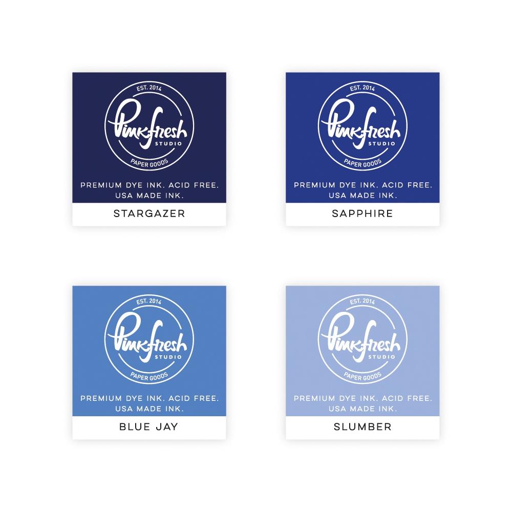 Pinkfresh Studio Premium Dye Cube Ink Pads 4 Colors - Starry Night