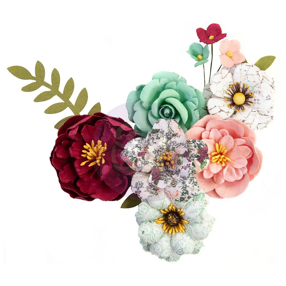 Prima Marketing Paper Flowers - Emerald Dream Pretty Mosaic