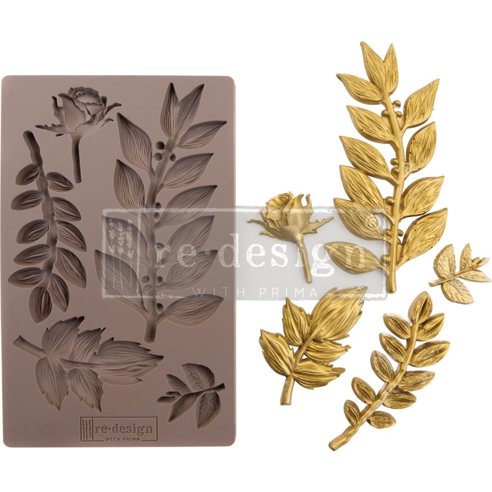 Prima Marketing Redesign Mould - Leafy Blossoms