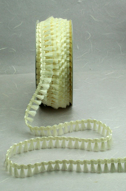 Mini Tassel Ribbon 15mm - Cream