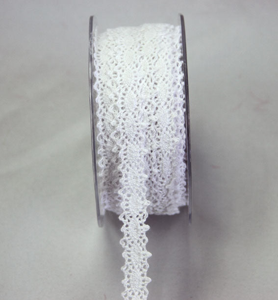 Lace Ribbon, 12mm White