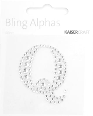 Rhinestone 'Q' Silver