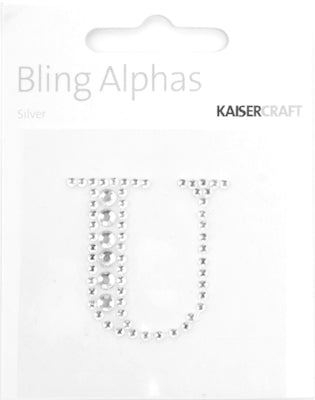 Rhinestone 'U' Silver