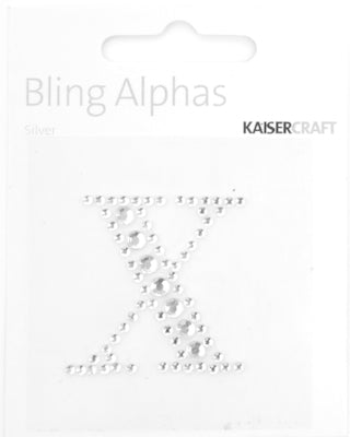 Rhinestone 'X' Silver