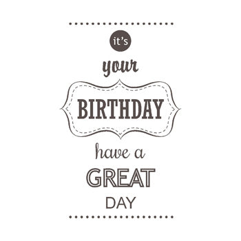 Retro Birthday Unmounted Stamp