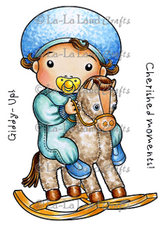 La La Land- Rocking Horse Baby Luka (w/ Sentiments) Rubber Stamp