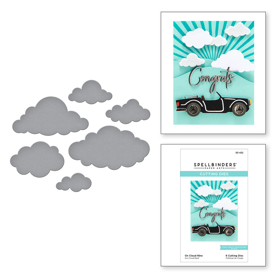 Spellbinders Etched Die - Open Road On Cloud Nine