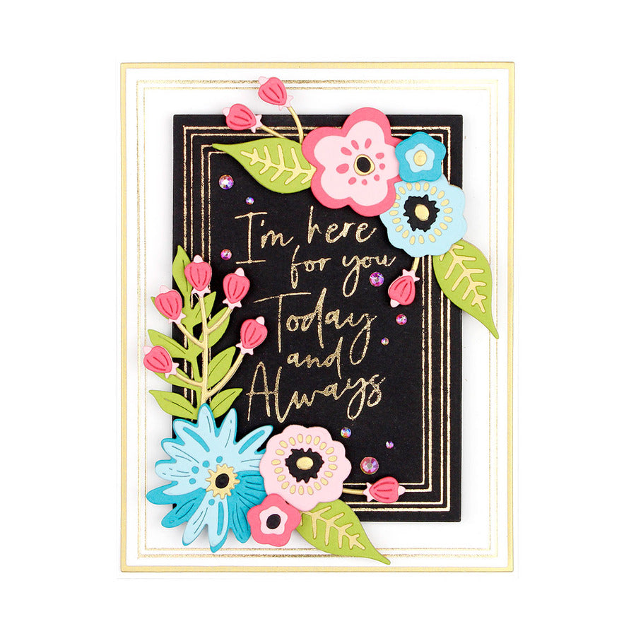 Spellbinders Etched Die - Simply Perfect Layered Blooms